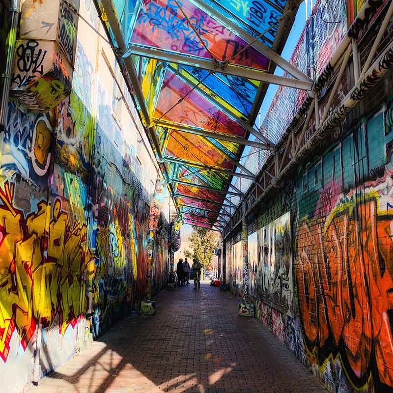 Katrina Revenaugh Grafitti photo taken in an alley.