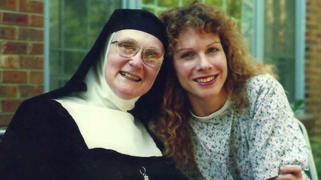 Anne Goetze with her aunt Helen, a nun at the Visitation Monastery in Annecy, France.