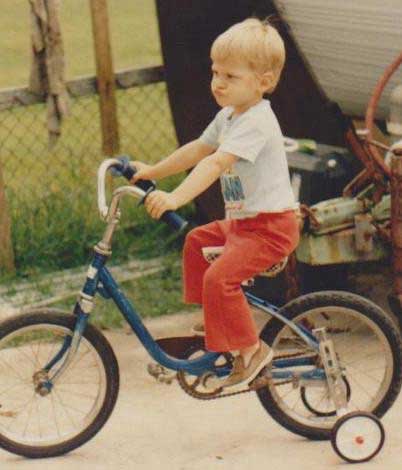 Carl Wockner at 2years old on his bike