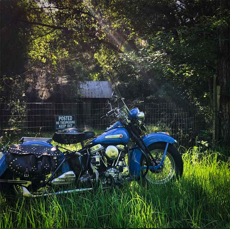 Blue Harley Davidson