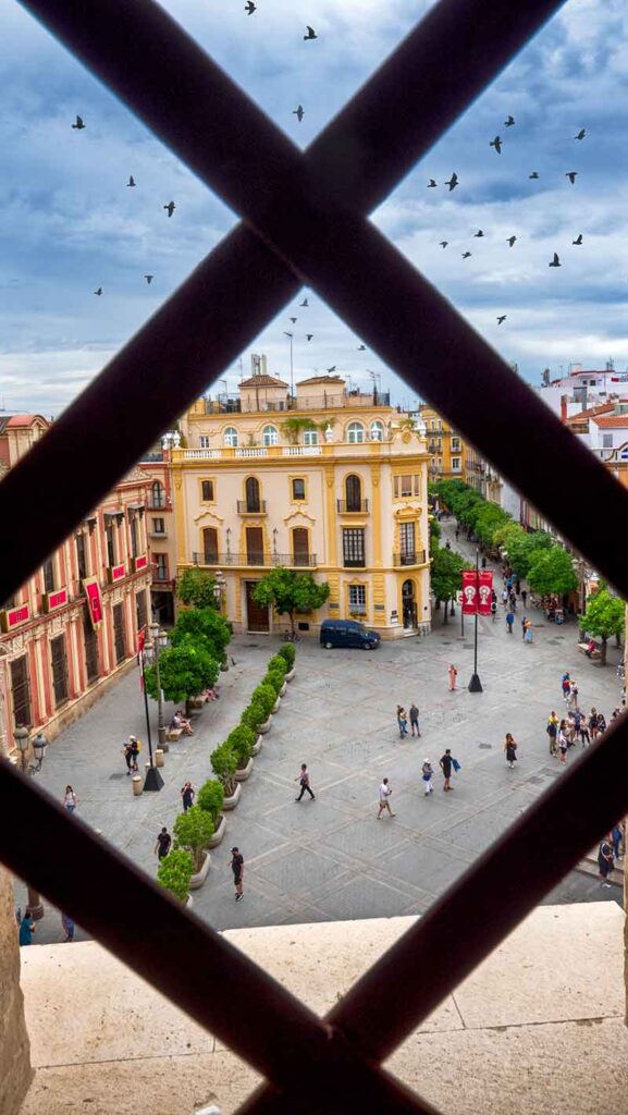 Seville Spain window view from cathedal